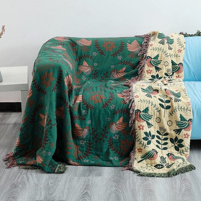 Couverture réversible pour l'hiver , fait main